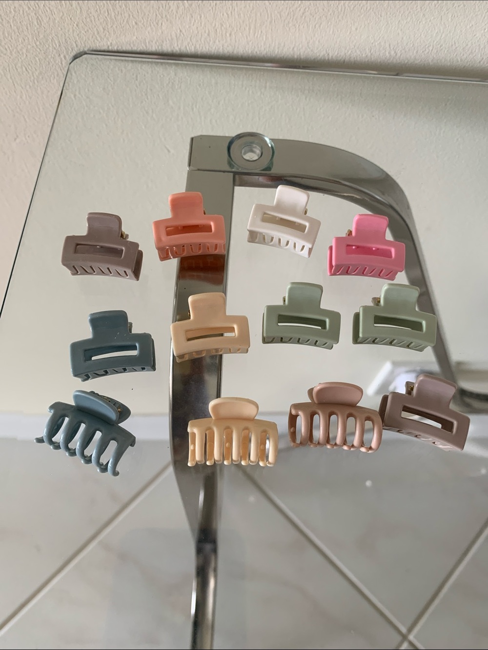Mini Pastel Hair Claw Clips - Set of 12